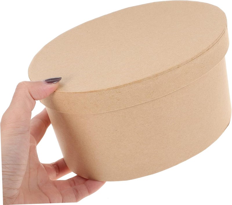 Garneck Oval Baking Box for Cookies and Desserts Kraft Paper DIY Cookie Container Handicraft Box with Stylish Design Bakery Supplies for Parties and Sharing - Image 2