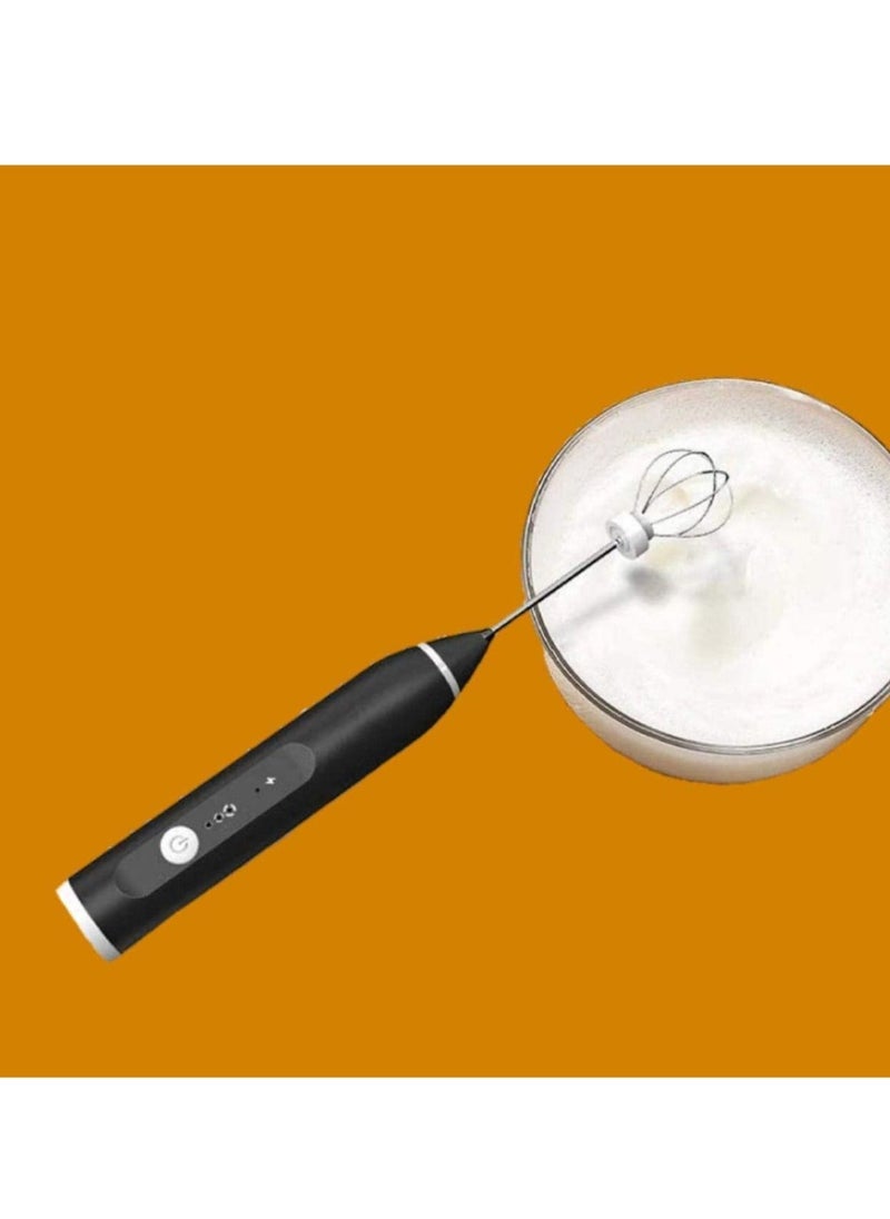 ELTRAZONE Rechargeable Milk Frother, Coffee Frother Yogurt mixer Egg beater Handheld Foam Maker Rechargeable Electric Foam Maker with 2 Stainless Whisks Speed Adjustable Durable Frother Drink portable Mixer - Image 3