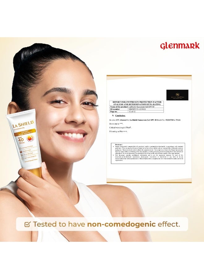 لا شيلد جل واقي شمسي معدني من لا شيلد بعامل حماية من الشمس 40 PA+++ | لمسة نهائية غير لامعة فائقة | خالٍ من الزيوت | خفيف الوزن | لا يترك أي علامات بيضاء | للبشرة المعرضة لحب الشباب، الدهنية أو الحساسة | بوصفة طبية من أطباء الجلدية | 50 غرام - Image 4