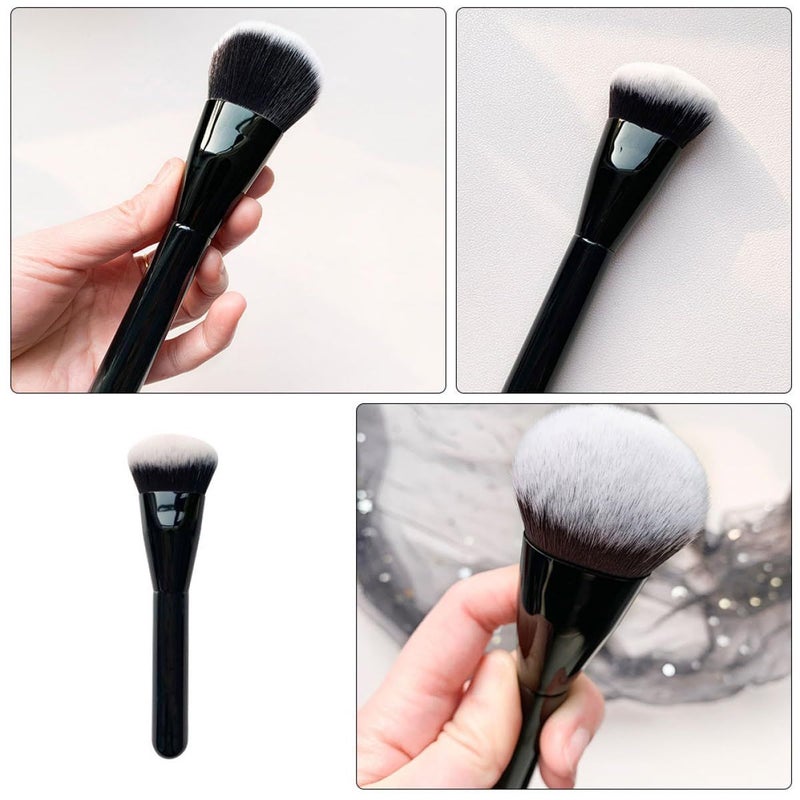 Small Angled Foundation Brush For Liquid Cream Makeup Application - Image 4