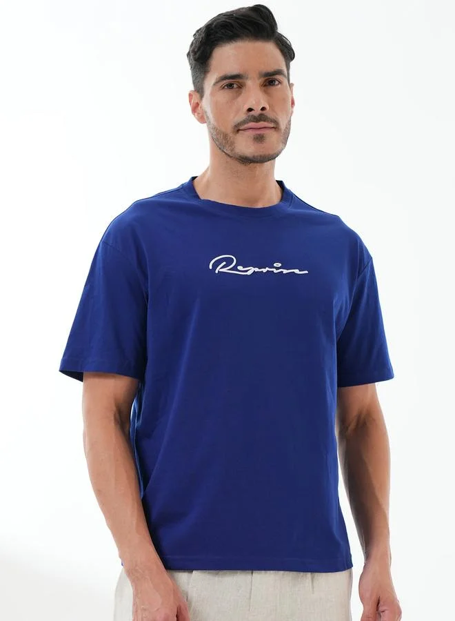 تايك تو Blue Graphic Print Short Sleeves Round Neck T-Shirt By Reprise