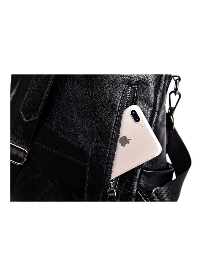 حقيبة ظهر بسحاب إغلاق أسود - Image 5