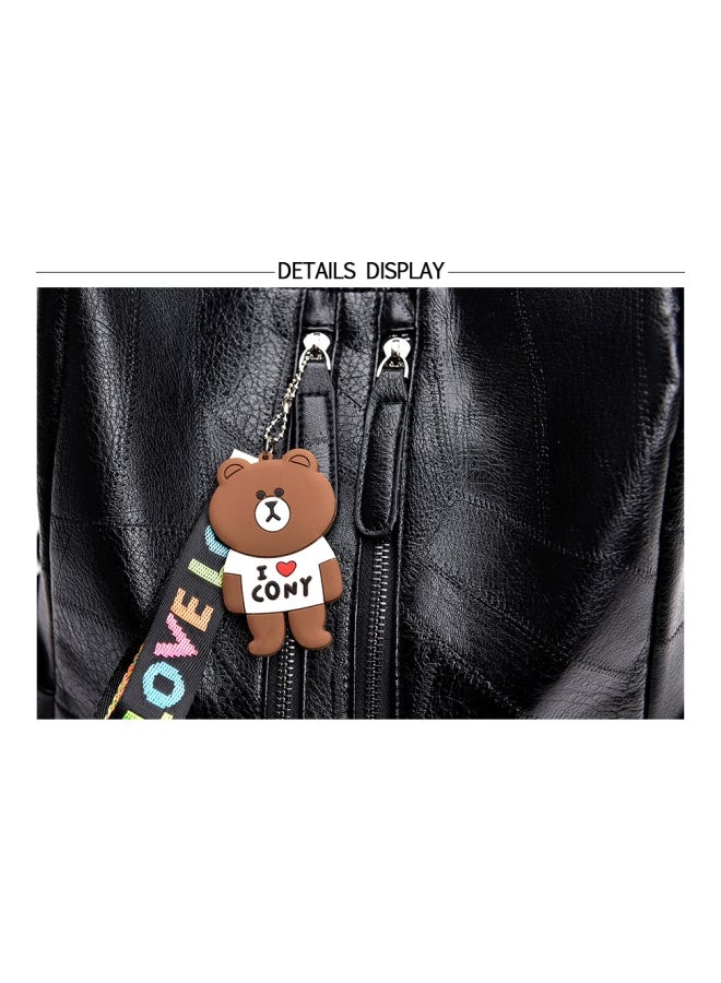 حقيبة ظهر بسحاب إغلاق أسود - Image 3