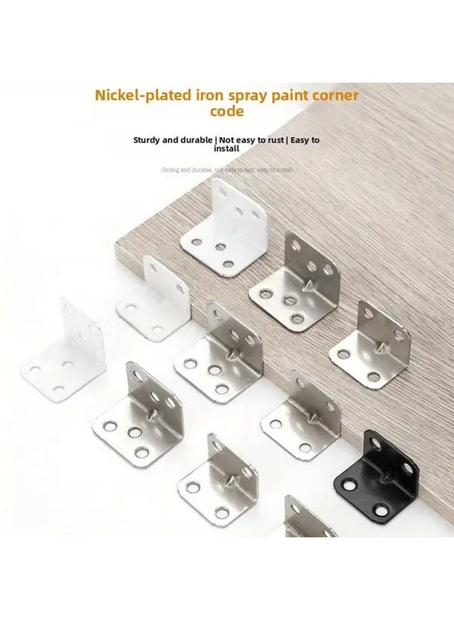 Multifunctional Stainless Steel Angle Code Bracket 90 Degree Right Angle L Shape Silvery 5pcs - Image 3