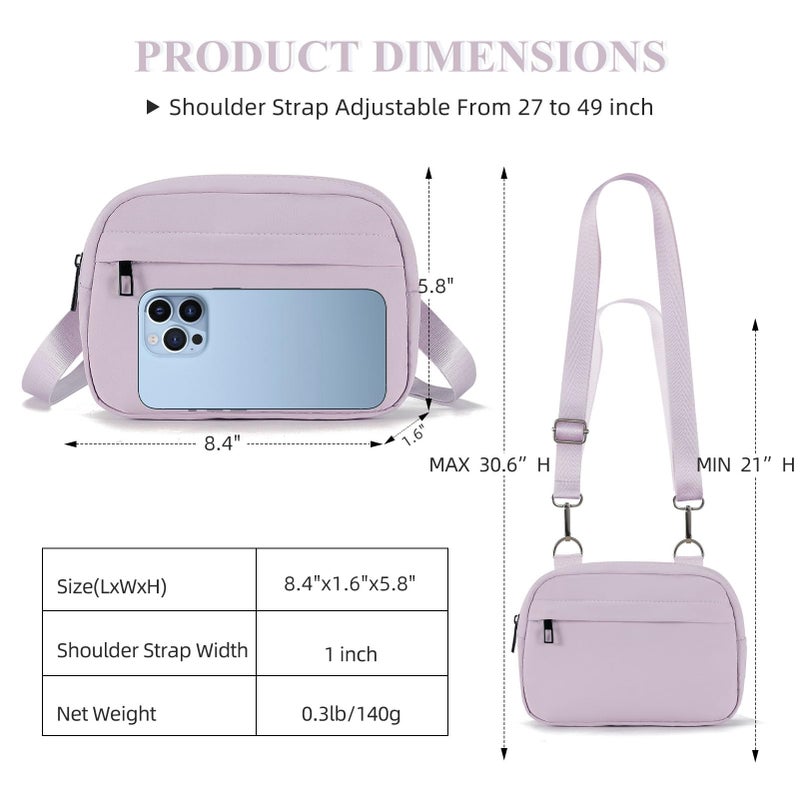 MAXTOP Small Crossbody Bags for Women with Detachable Strap Fanny Packs for Women Sling CellPhone Purse for Travel Casual Walking(Lavender Purple) - Image 5