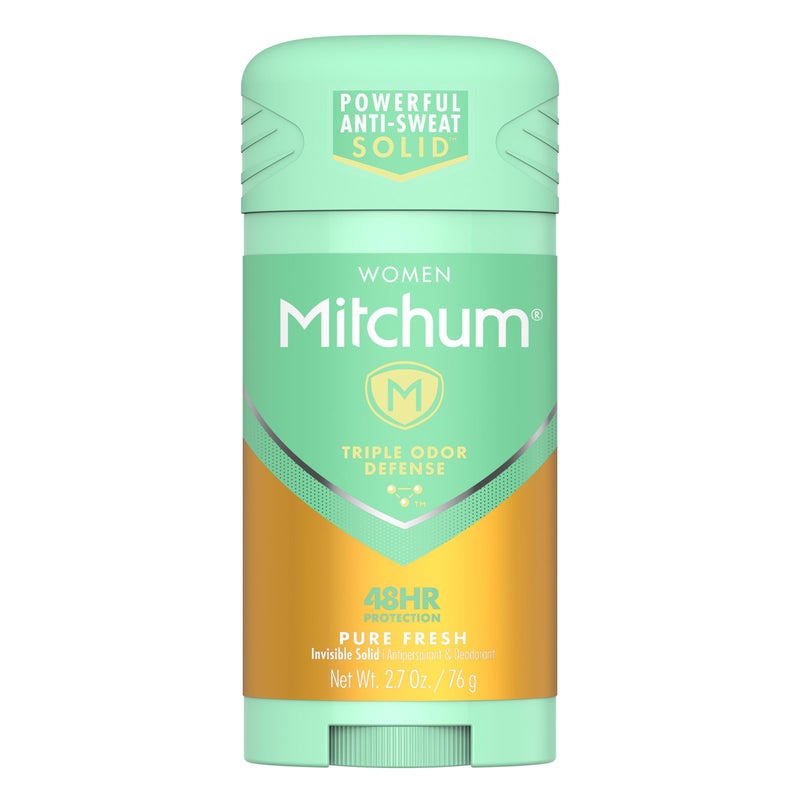 Mitchum Women Triple Odor Defense Invisible Solid Antiperspirant Deodorant Pure Fresh 27 oz