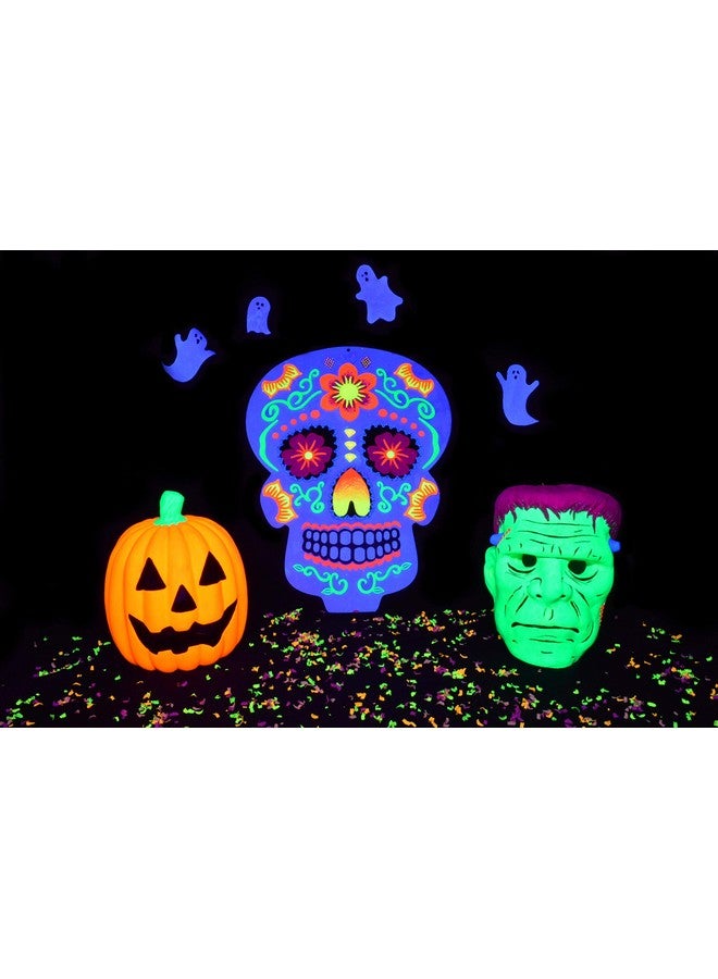 Midnight Glo Uv Paint Acrylic Black Light Reactive Bright Neon Colors Set Of 8 Bottles Great For Crafts Art & Diy Projects Blacklight Party(0.75 Oz) - Image 5