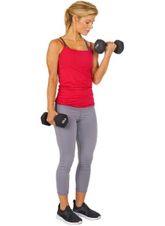 Sunny Health & Fitness Neoprene Coated Hex Shaped Dumbbell Non-Slip Fitness Weights for Home Gym Exercise, Full Body Workout Strength Building, Weight Loss, Sold in Pairs - Sizes - 2LB, 5LB, 8LB, 10LB