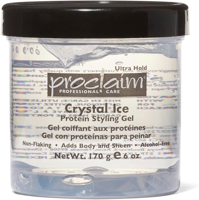 Proclaim Crystal Ice Protein Styling Gel - Ultra Hold for Maximum Body and Shine, 170g - Image 1