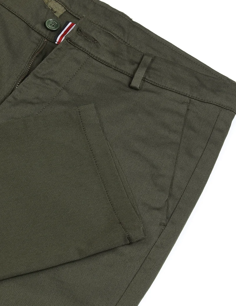 Arrow Dark Green Jackson Skinny Fit Printed Trousers for Men | Best Price UAE