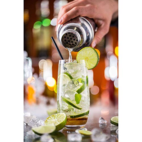 NJ OVERSEAS NJ Cocktail Shakers 500 ml, Wooden Muddler Heathrow Strainer and Japanese Style Jigger 30 and 60 ml: 5 Pieces Set - Image 2