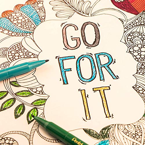 Pentel Color Marker Set, Fine Fiber Tip, Assorted Colors, Set of 24 - Image 5