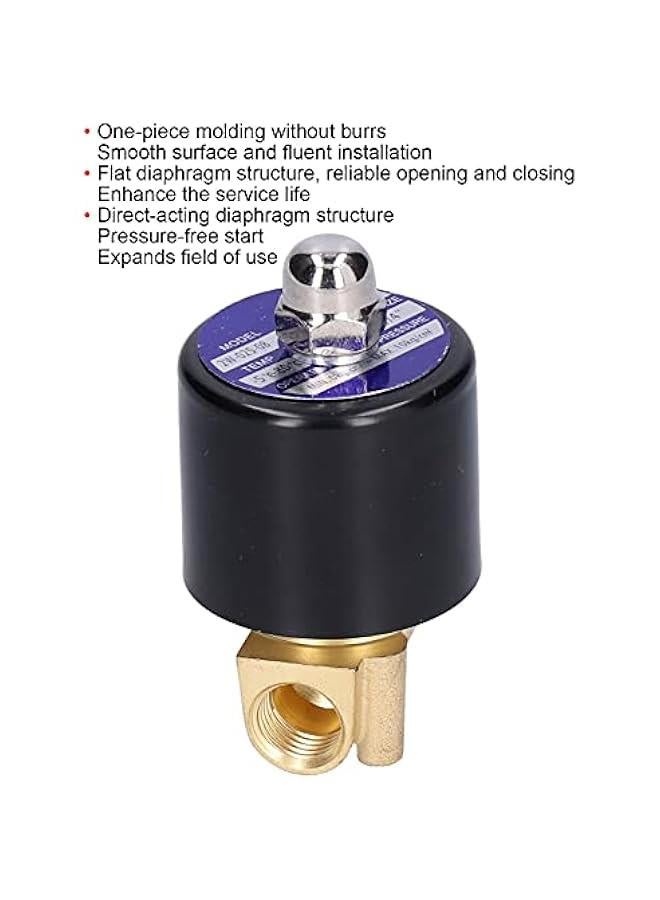 Electric Solenoid Valve, 2W-025-08 Brass Direct Acting Small NC Magnetic Valves for Water for Air for (DC24V)  - Image 5
