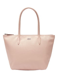 LACOSTE Women's L12.12 Concept Fashion Versatile Large Capacity Zipper Handbag Single Shoulder Bag Tote Bag Medium Light Pink  - Image 1