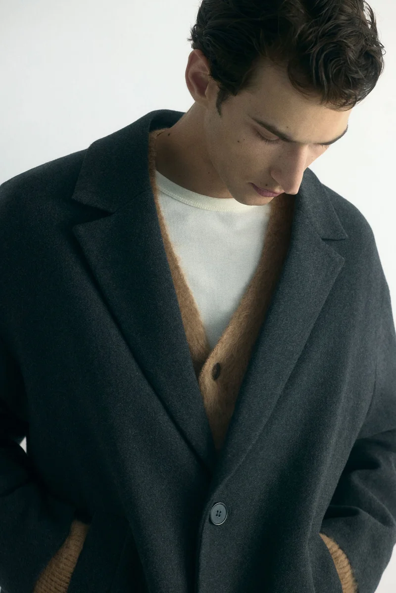 H&M Single-breasted wool-blend coat