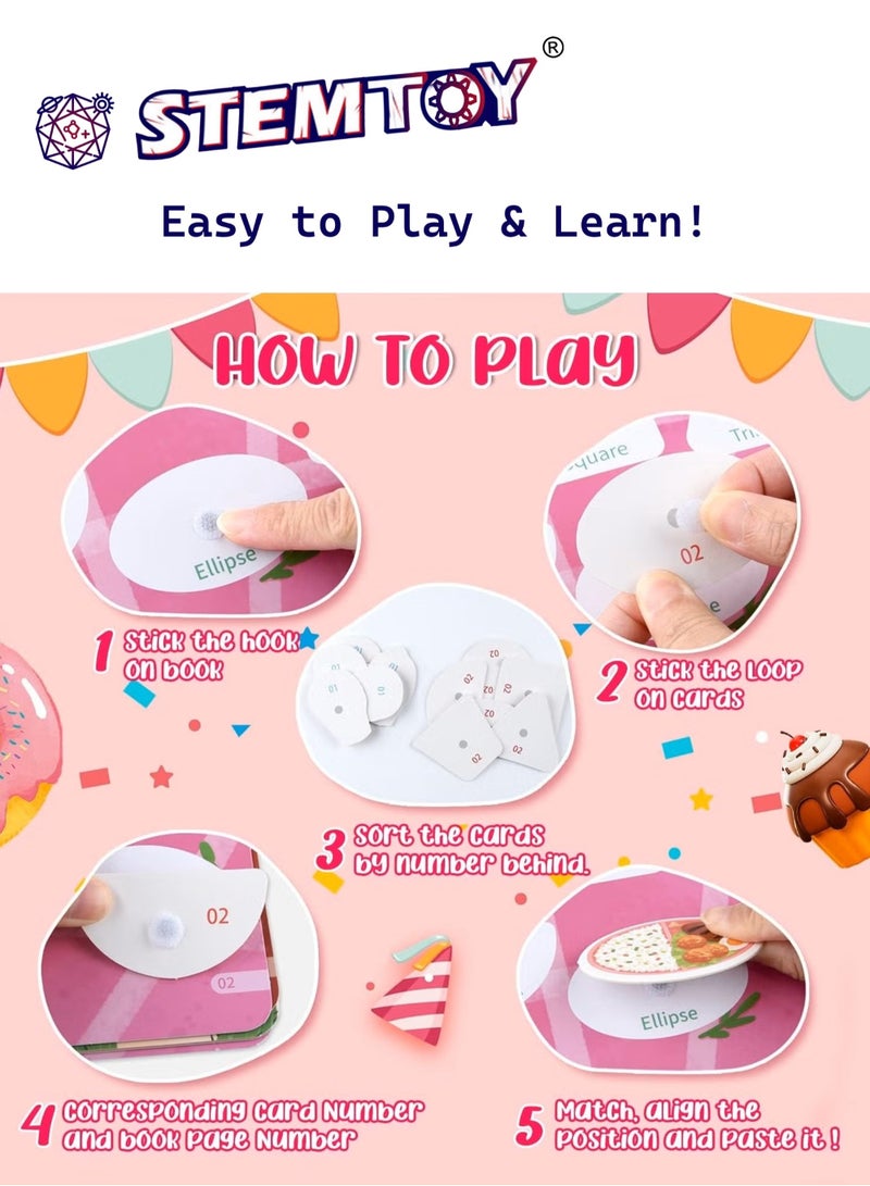 STEMTOY Quiet Book Busy Book for Toddlers, Montessori Homeschool Preschool STEM/ STEAM Educational Toy, Interactive Early Learning Activity, Sensory Cognitive Development Fine Motor Skills, Portable Washable Travel Gift for Babies Kids Boys Girls Ages 3-6, (Basic Life Skills Theme) - Image 5