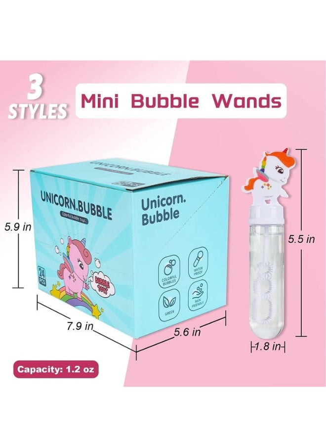 TOY GARDEN Unicorn Bubbles Party Favors For Kids -24Pcs Return Gifts for Birthday Party Kids/Unicorn Birthday Giveaways For Kids Bulk Birthday Party, Mini Toys Bubble Wand For Kids  - Image 2
