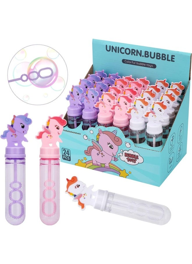 TOY GARDEN Unicorn Bubbles Party Favors For Kids -24Pcs Return Gifts for Birthday Party Kids/Unicorn Birthday Giveaways For Kids Bulk Birthday Party, Mini Toys Bubble Wand For Kids  - Image 3