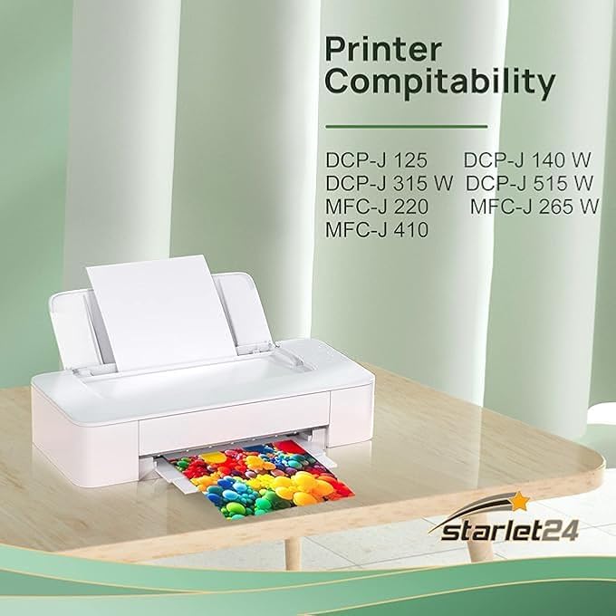 5 X LC985 BLACK PRINTER CARTRIDGES COMPATIBLE WITH BROTHER LC-985 LC-39 LC-975 BLACK FOR DCP-J125, DCP-J 140W, DCP-J315W, DCP-J515W, MFC-J220, MFC-J265W - Image 3