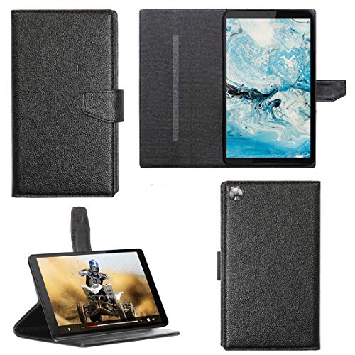 Zaoma Artificial Leather Flip case Cover for Lenovo Tab M8 (2nd Gen) Model No. : TB-8505X/TB-8505F 8 inch Tablet - Black - Image 1