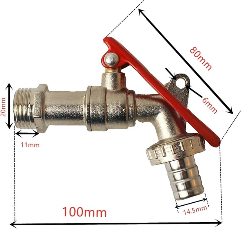 1PCS Zinc Alloy Lockable Garden Bibcock Outdoor Water Tank Connector Irrigation Tool - Image 3