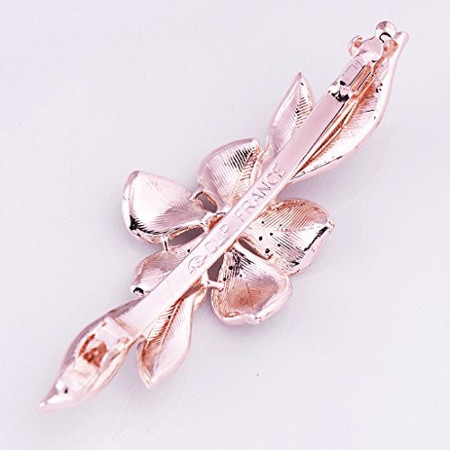 IPINK Girls Shiny Crystal Hairpins Rhinestone Elegant Flower Hair Barrette Clip - Image 3