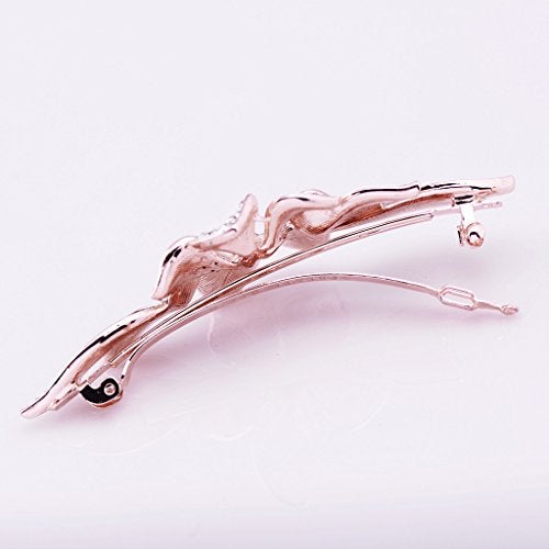 IPINK Girls Shiny Crystal Hairpins Rhinestone Elegant Flower Hair Barrette Clip - Image 2