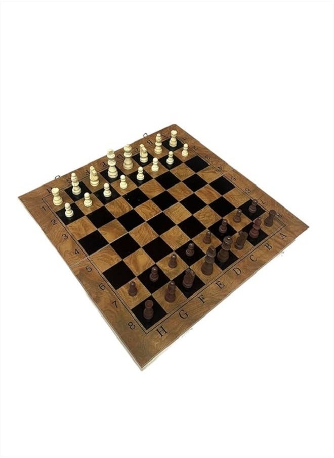 null - Portable 3-in-1 Magnetic Foldable Chess Table Set Portable Chess Table Set Adult Unique Game Flower Table Chess Set (S) - Image 1