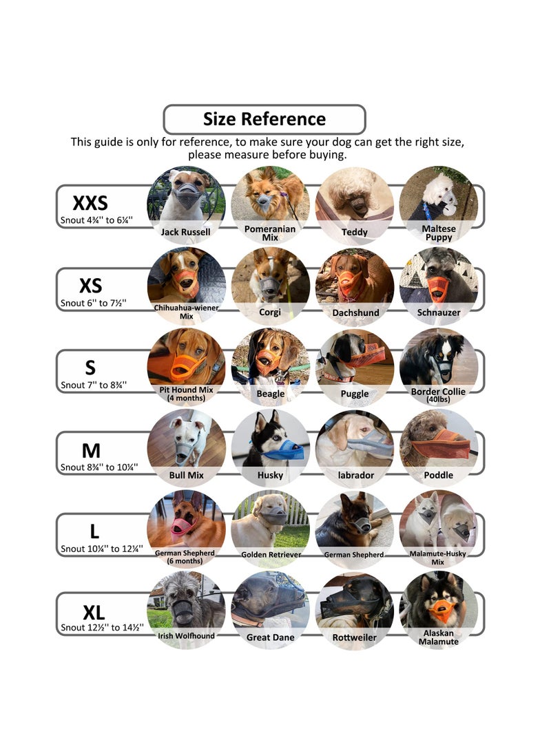 Nylon Dog Muzzle for Small Medium Large Dogs Air Mesh Breathable and Drinkable Pet Muzzle Cover for Anti-Biting Anti-Barking Licking - Image 4