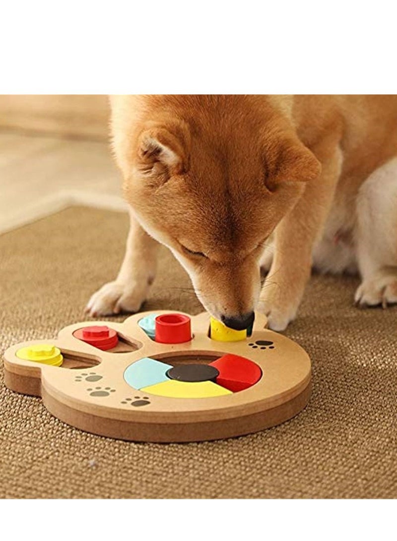 1PC Dog Educational Toys Puppy Foraging Food Wooden Bone Paw Shape Puzzle Toy Pets Training Supplies Cat Interactive Toy - Image 2