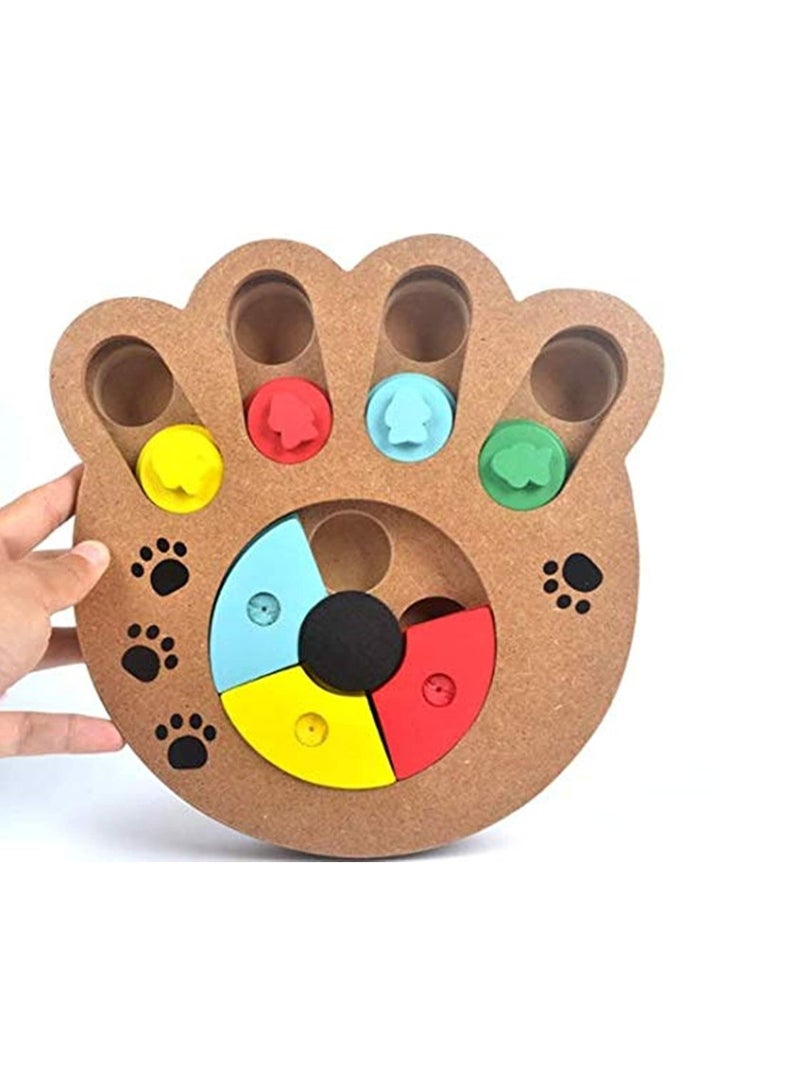 1PC Dog Educational Toys Puppy Foraging Food Wooden Bone Paw Shape Puzzle Toy Pets Training Supplies Cat Interactive Toy - Image 5