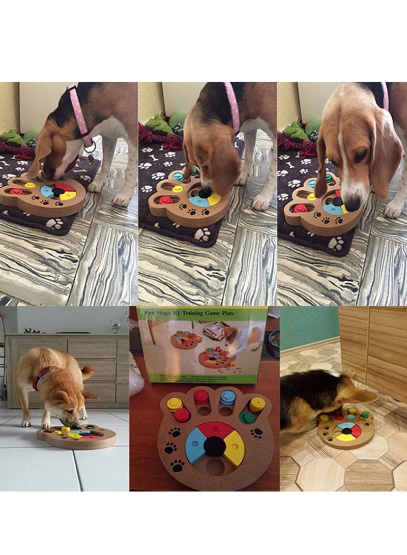 1PC Dog Educational Toys Puppy Foraging Food Wooden Bone Paw Shape Puzzle Toy Pets Training Supplies Cat Interactive Toy - Image 4