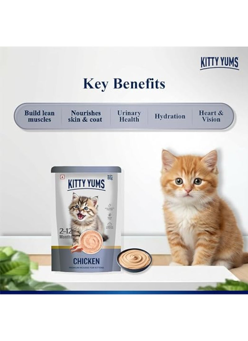 Kitty Yums Chicken Mousse Kitten 80gm – Pack of 24 - Image 5