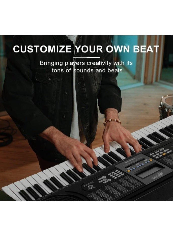 GOGOGO 61-Key Digital Piano Keyboard for Beginners, Portable Electric Piano with Built-in Speakers, Multiple Tones & Rhythms, Home Practice Music Keyboard for Kids & Adults - Image 4