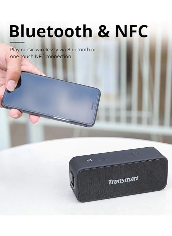 Tronsmart - Tronsmart T2 PLUS Portable Speaker, Waterproof Bluetooth speaker, with 24 Hours Playtime, IPX7 Waterproof Wireless Bluetooth 5.0 Speaker, Voice Assistant, Built-In Mic for Phone Outdoor, Alexa - Image 1