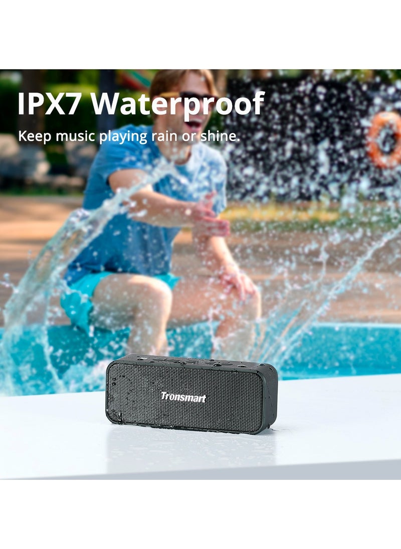 Tronsmart - Tronsmart T2 PLUS Portable Speaker, Waterproof Bluetooth speaker, with 24 Hours Playtime, IPX7 Waterproof Wireless Bluetooth 5.0 Speaker, Voice Assistant, Built-In Mic for Phone Outdoor, Alexa - Image 1