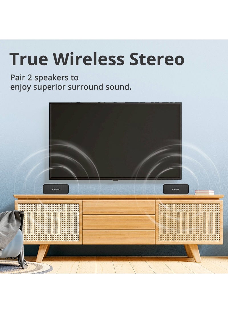 Tronsmart - Tronsmart T2 PLUS Portable Speaker, Waterproof Bluetooth speaker, with 24 Hours Playtime, IPX7 Waterproof Wireless Bluetooth 5.0 Speaker, Voice Assistant, Built-In Mic for Phone Outdoor, Alexa - Image 1