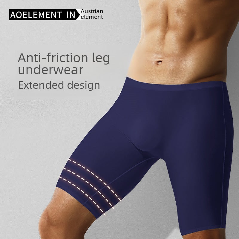 Mens Ice Silk Boxer Briefs Summer Lightweight Quick-Dry Light blue - Image 4