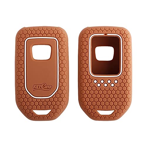 CARMATE Silicone Car Key Cover KC-24 Fit for ( Accord, BR-V, City, Civic, CR-V, Jazz, WR-V )-Brown - Image 4