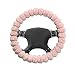 SHMZK Fluffy Car Steering Wheel Cover 14515 Inches AntiSlip Plush Fuzzy Steering Wheel Protector Soft Warm Steering Wheel Cover Interior Decor for Women Girl Car Accessories Pink - Image 2