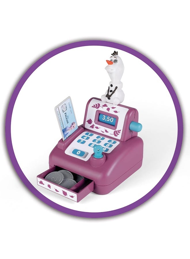 Smoby Frozen Ice Cream Stand Cash Register For Kids 22 Accessories + 1 Olaf Figurine - Image 3