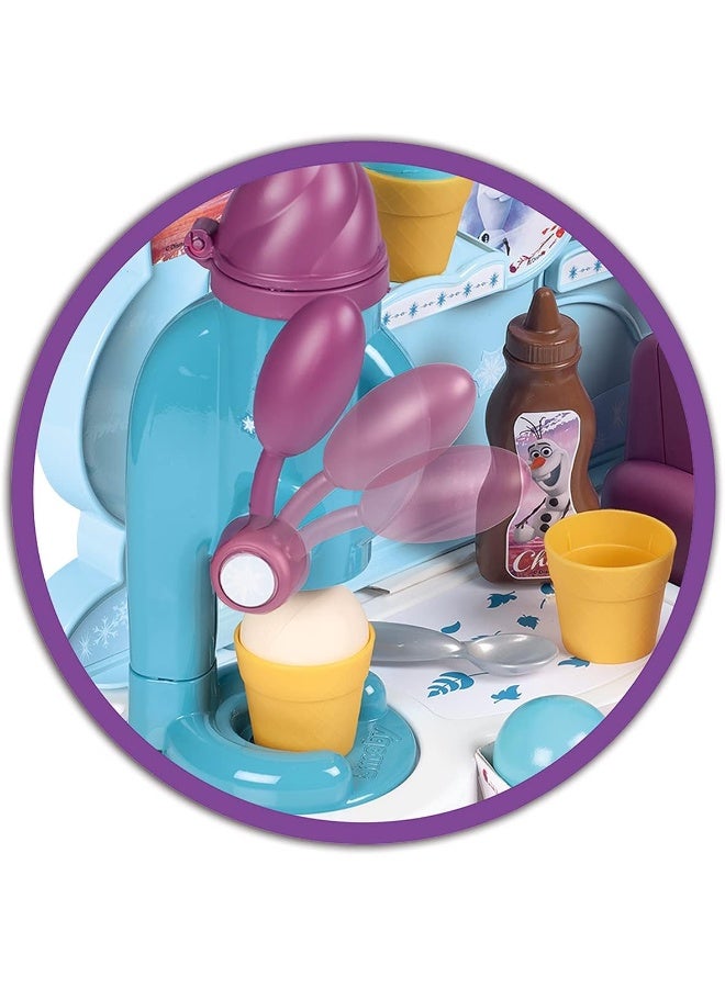 Smoby Frozen Ice Cream Stand Cash Register For Kids 22 Accessories + 1 Olaf Figurine - Image 2