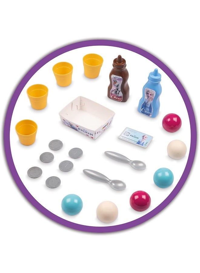 Smoby Frozen Ice Cream Stand Cash Register For Kids 22 Accessories + 1 Olaf Figurine - Image 5