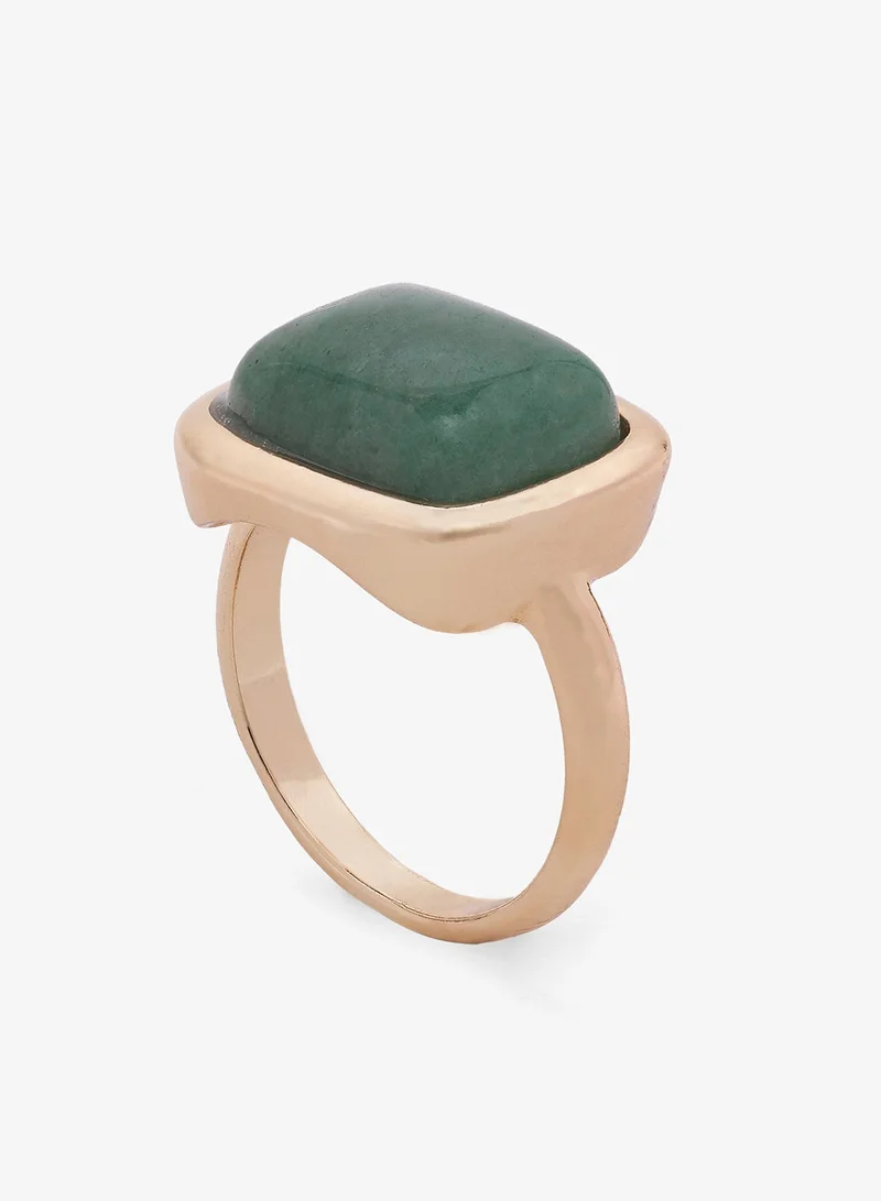 Ella Limited Edition GOLD Chunky Jewel Embellished Gold Detail Ring for Women | Best Price UAE