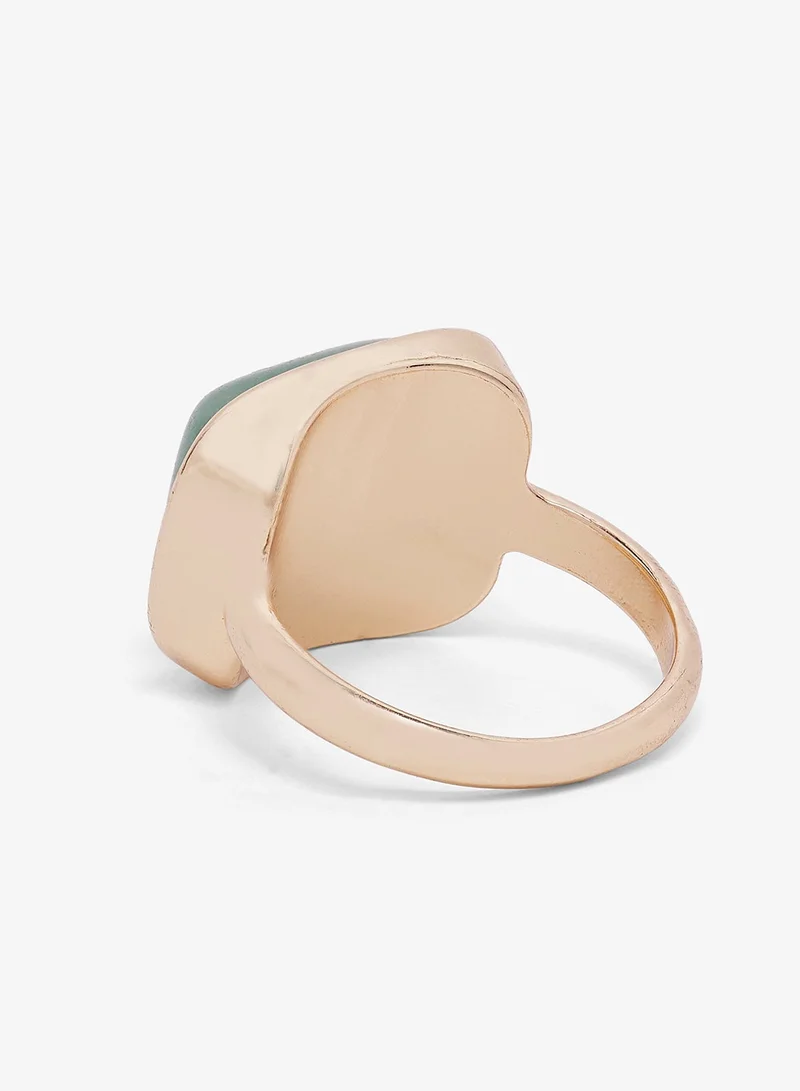 Ella Limited Edition GOLD Chunky Jewel Embellished Gold Detail Ring for Women | Best Price UAE
