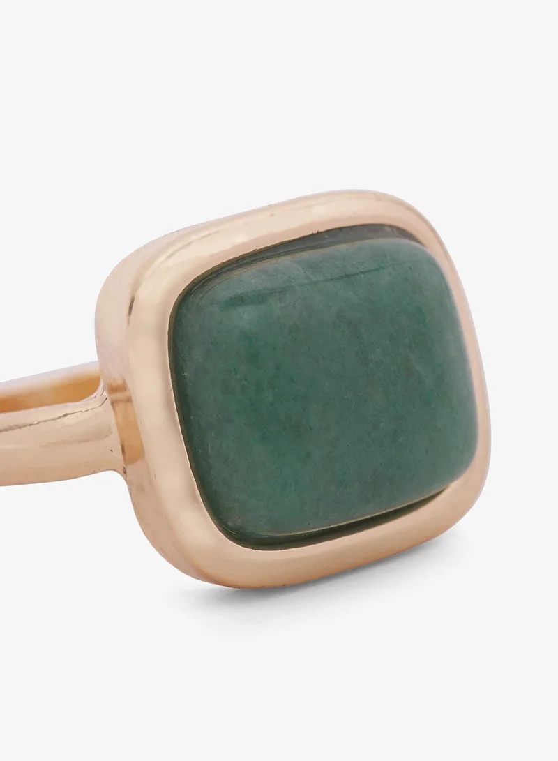 Ella Limited Edition GOLD Chunky Jewel Embellished Gold Detail Ring for Women | Best Price UAE