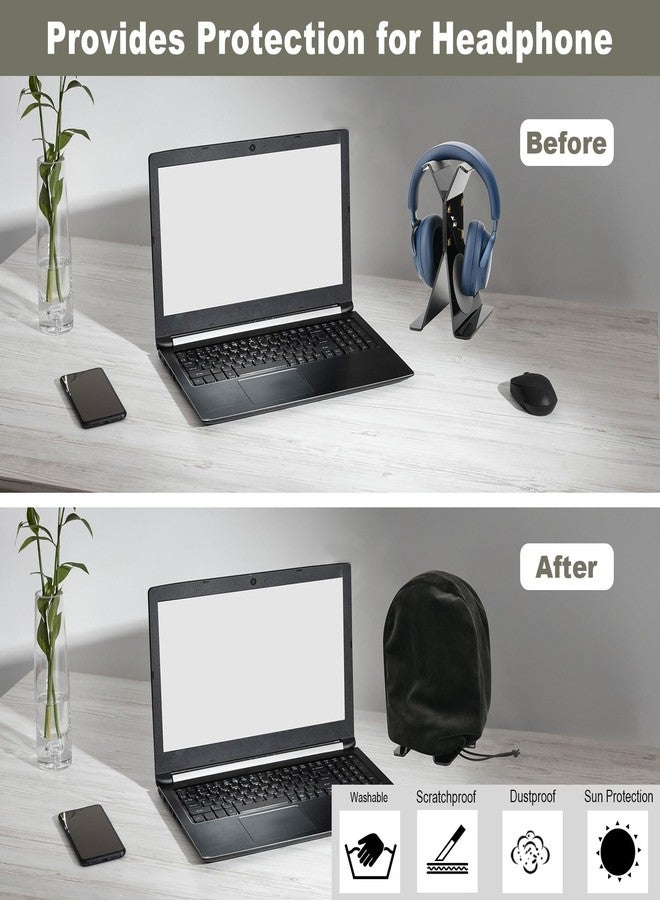 TXEsign Headphone Dust Cover Stretch Protective Cover Compatible with Most Over-Ear Headphones/Gaming Headsets, Dust Case Soft Sleeve with Elastic Band for Headphone and Headset Holder - Image 5