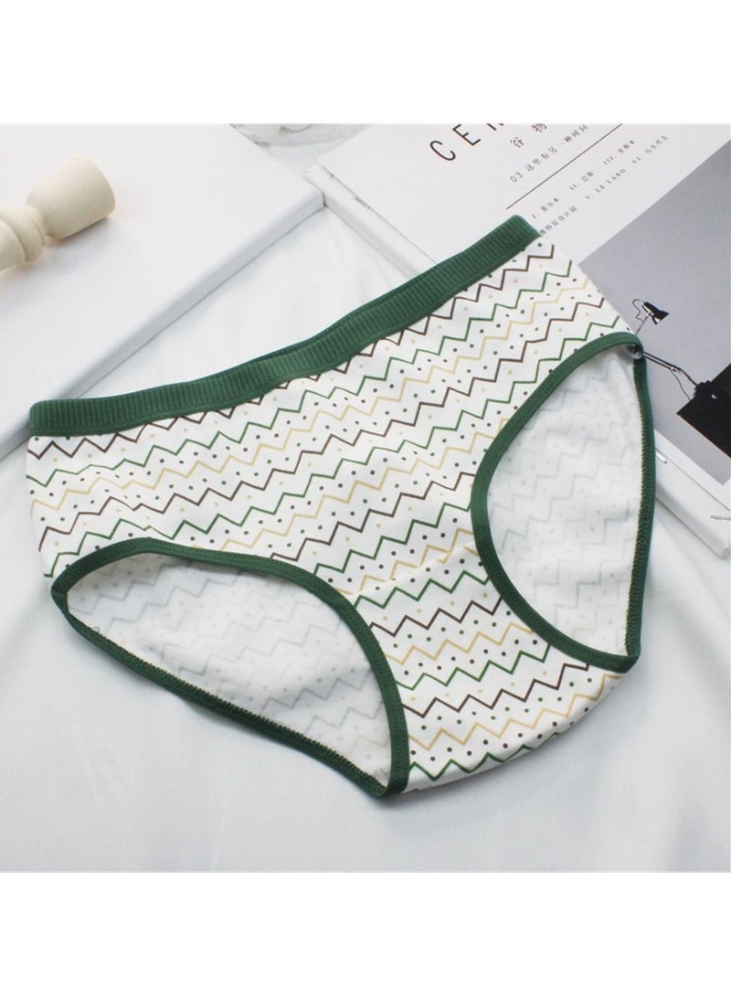 5 Pack Mid Waist Briefs Cute Style Cotton Underwear Ladies Mid Waist Comfortable Breathable Cute Girls Briefs  - Image 5