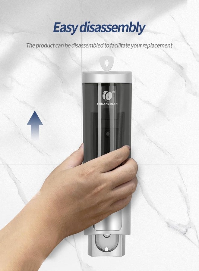 CHUANGDIAN Single 200ML Soap Dispenser Bathroom Wall Mounted Shower Gel Shampoo and Conditioner Dispenser Kitchen Dish Detergent Container Hand Body Wash Liquid Soap Dispenser for Home Hotel Restaurant - Image 3