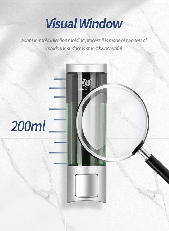CHUANGDIAN Single 200ML Soap Dispenser Bathroom Wall Mounted Shower Gel Shampoo and Conditioner Dispenser Kitchen Dish Detergent Container Hand Body Wash Liquid Soap Dispenser for Home Hotel Restaurant - Image 5